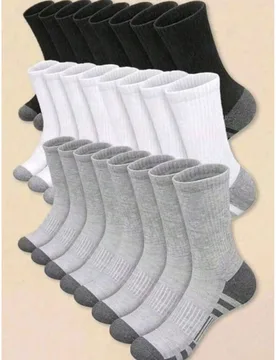 Piezas / 50 piezas Calcetines deportivos de tenis cómodos para hombres, adecuados para ocasiones al aire libre y casuales, uso en todas las estacione - Shein - FashionsVida
