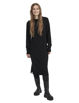 Robe à Manches Longues Ril Crew Black S - Vila - FashionsVida