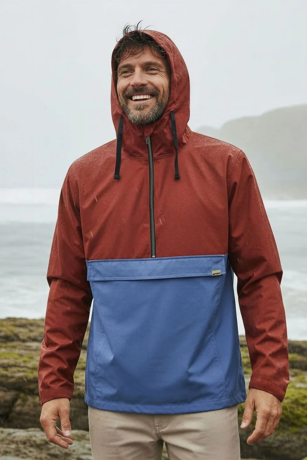 Men's Cotton Smock Jacket - - Size: S - Rapanui - FashionsVida