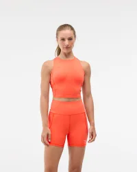 Women's Elaro Crop Bra in Bell Pepper, Size Small