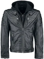Lederjacke - Rodney - XL bis 5XL - für Männer - Größe 5XL - schwarz - Männer - male