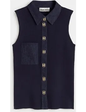 Top de mujer punto bimateria - Simorra - FashionsVida