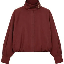 Cazadora bomber con cuello alto de mujer