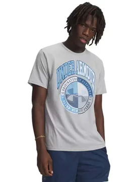 T-shirt à Manches Courtes Varsity Crest Gray L - Under armour - FashionsVida