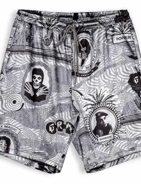 Short Supastar Satin Black 2XL Homme - Grimey - FashionsVida
