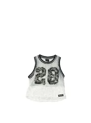 Canotta con pizzo BIANCO 12A