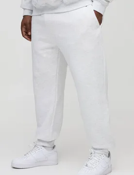 Herren Plus Regular Fit Jogginghose in Grau Meliert Grey Marl Größe 5XL - boohooMAN - FashionsVida