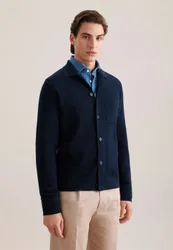 Regular Strick-Jacke Uni Blau L