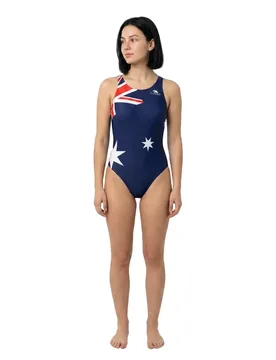 Australia Band Proresist Swimsuit Navy 4XL Women - TURBO - FashionsVida