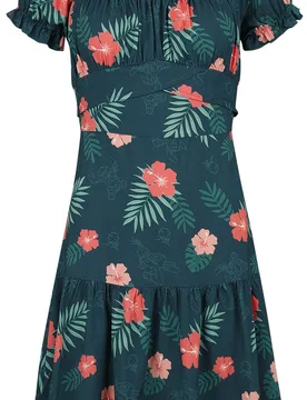 Disney Kleid knielang - Stitch - S bis XXL - für Damen - Größe XXL - multicolor - EMP exklusives Merchandise! - Frauen - female - Lilo & Stitch - FashionsVida