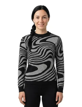 Pull Ray Black / Pattern Medium Grey Melange Zebra XS - Object - FashionsVida