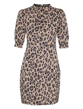 Rockabilly Kleid knielang - Leo Dream Dress - XS - für Damen - Größe XS - braun/schwarz - Frauen - female - Vive Maria - FashionsVida