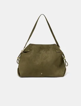 Schultertasche mit Raffung Khaki OS - Stradivarius - FashionsVida