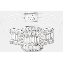 Anillo Floating de oro y diamantes