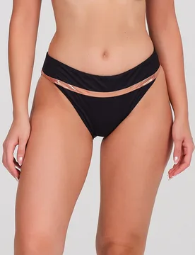 Braguita bikini mujer cintura media detalle metalizado - Carey - FashionsVida