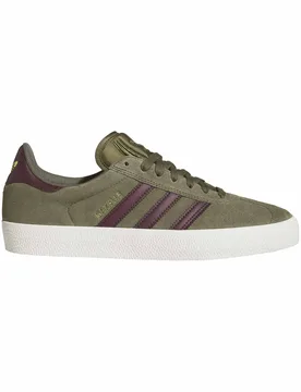 Sneakers en cuir suède - Gazelle ADV Olive Strata/Maroon/Core White en Cuir - Taille 43 1/3 - Kaki - Adidas Originals - FashionsVida