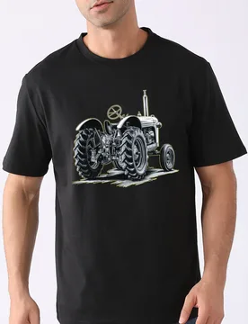 Vibrant Pop, Tractor Illustration Print T-Shirt 100% Cotton O-Neck Short Sleeve Summer Casual Mens T-shirt Streetwear - Aliexpress - FashionsVida