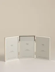 Metal Triple Photo Frame 4x6 inch Silver