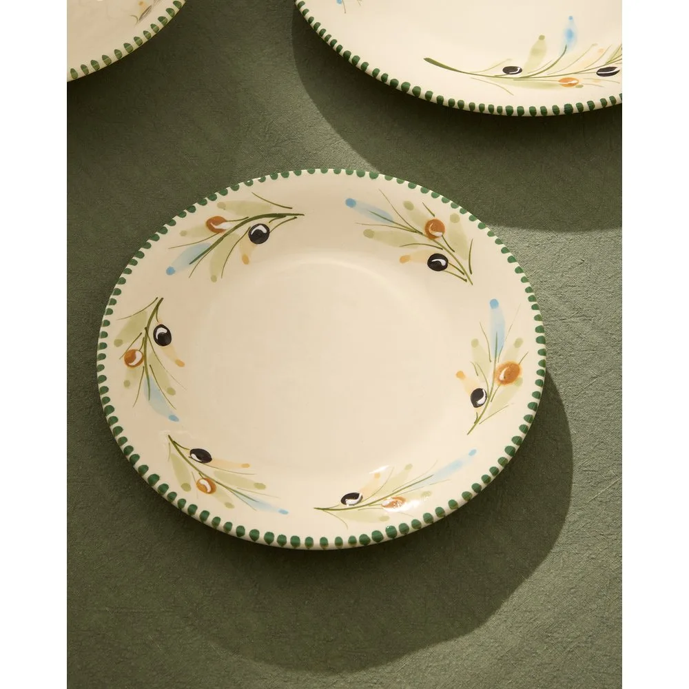 Plato de postre pintado a mano Olivo - El Corte Inglés - FashionsVida