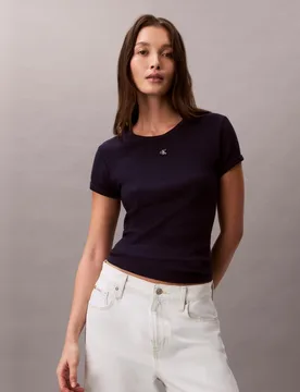 Camiseta Mujer Logo Monogram - Calvin Klein Jeans - FashionsVida