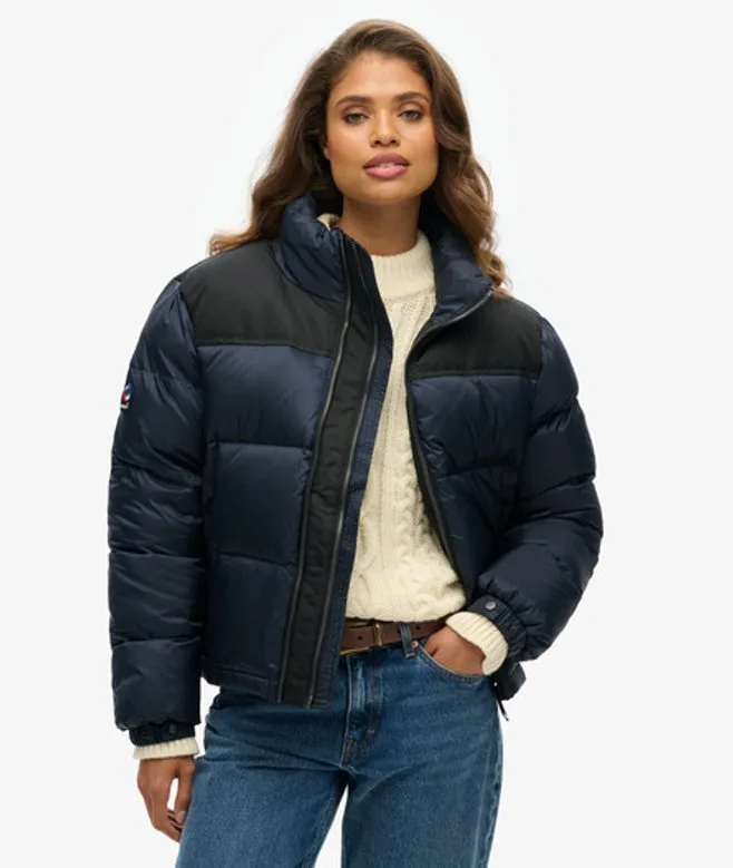 Superdry Damen Sportstyle Code Steppjacke Marineblau - Größe: 44 - 129.99 - FashionsVida