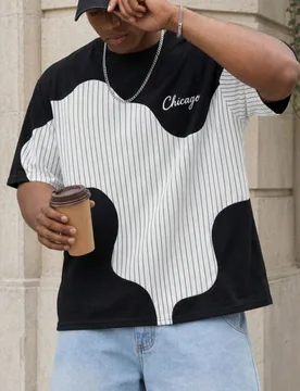 Diseño de estampado de pato en los músculos abdominales, ropa deportiva casual de verano de moda para hombres, parte superior para hombres - Shein - FashionsVida