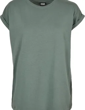 T-Shirt - Ladies Extended Shoulder Tee - XS bis 5XL - für Damen - Größe S - grün - Frauen - female - Urban classics - FashionsVida