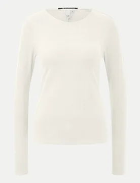 Basic Langarmshirt Weiß L - Q/S designed by - FashionsVida