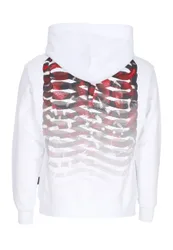 Felpa Cappuccio Uomo Ribs Coral Hoodie White