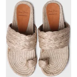 Sandalias planas de mujer de yute