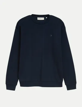 Basic Sweatshirt Blau L - Tom Tailor Denim - FashionsVida
