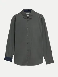 Slim-Fit Hemd Grau XL