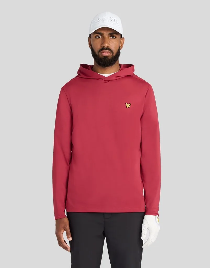 Men's Performance Hooded Midlayer Plum - Lyle & Scott - FashionsVida