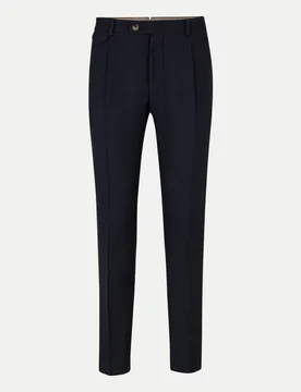 Shaped-Fit Bundfaltenhose Silvi Blau 48 - Windsor Men - FashionsVida