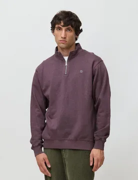 Sudadera de hombre de 100% algodón orgánico logo half zip cherry - Blue Banana - FashionsVida