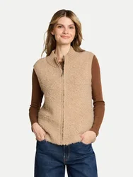 Bouclé Pullunder mit Reißverschluss Blau L