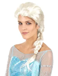 Blonde Prinzessinnenperücke mit Zopf