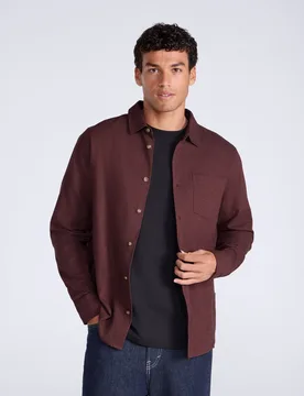 Hove Mens Shirt - Burgundy - Burgundy - Size: M - Animal - FashionsVida