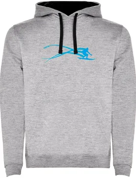 Sweat à Capuche Stella Surf Two-colour Heather Grey / Black S - Kruskis - FashionsVida