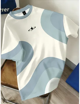 Camiseta casual de hombre con estampado geométrico, adecuada para salidas de verano XL - Shein - FashionsVida
