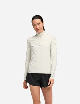 Women's GlideTech Quarter Zip Jacket in Truffle Salt, Size Small - HOKA - FashionsVida
