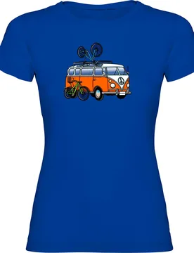 Maglietta A Maniche Corte Hippie Van Mtb Royal Blue - Kruskis - FashionsVida