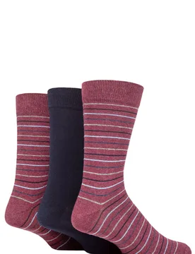 Mens 3 Pair SOCKSHOP 100% Recycled Multi Stripe Cotton Socks Assorted 7-11 Mens - Multi Coloured - Size: 7-11 Mens - TORE - FashionsVida