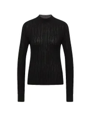 Jersey de cuello alto negro 38