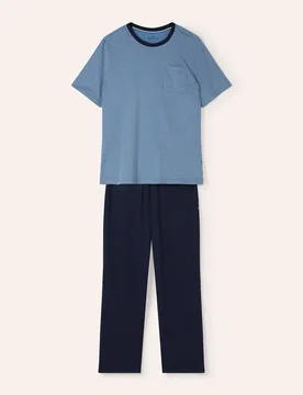 Pyjama Everyday, #normale Größen, Farbe Blau, 58/60, weiche Baumwolle hautsympathisch Herren - Walbusch - FashionsVida