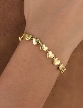 Coranda Women's Stainless Steel Plated 18K Gold Bracelet with Non Fading Heart Multi-Layered Jewelry Gift - Aliexpress - FashionsVida