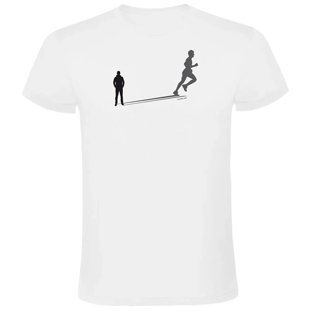 Run Shadow Short Sleeve T-shirt White 3XL Men - Kruskis - FashionsVida