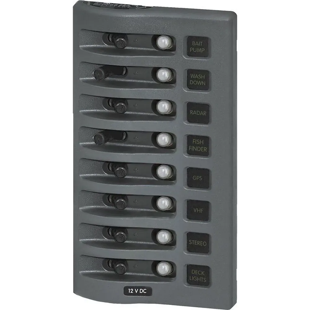 Weatherdeck Panel Clb 8 Position Switch Grey One Size unisex - Blue Sea Systems - FashionsVida