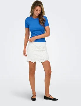 Falda de tiro alto con cremallera lateral oculta - Only - FashionsVida