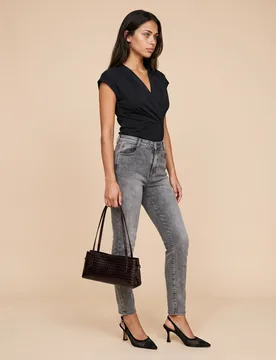 Womens Azura Mom Jean - Grey - Size 16 Uk - Urban Bliss - FashionsVida